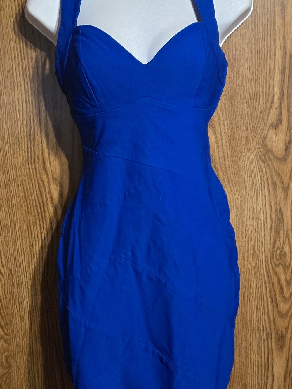 Honey and Rosie Royal Blue Sweetheart Midi Dress